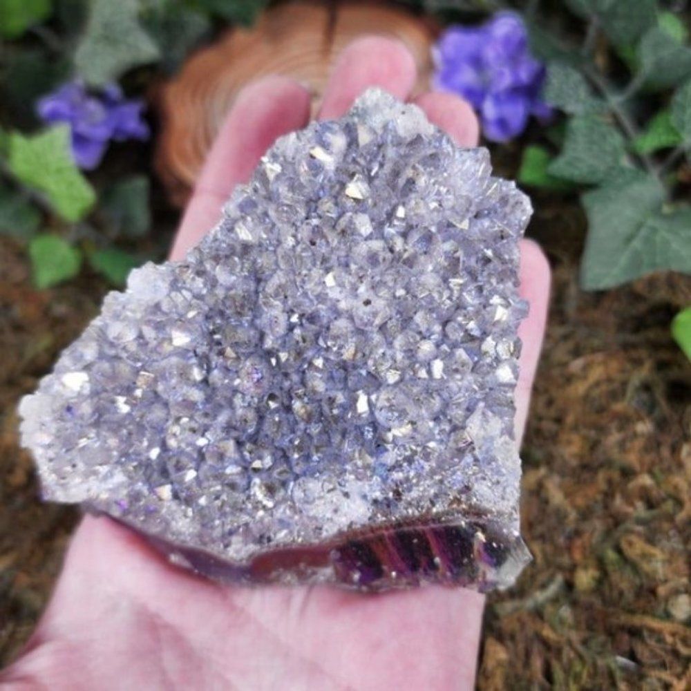 Amethyst Aura Crystal Cluster #6 - Picture 5 of 5